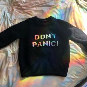 Marc Jacobs “Don’t Panic” chunky sweater